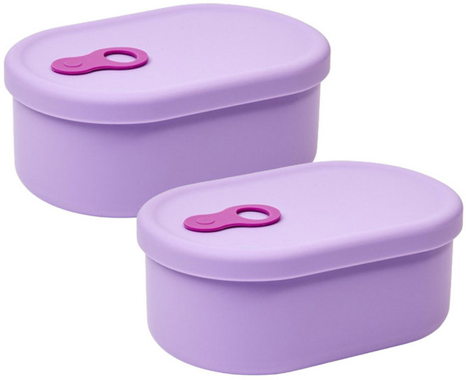 심볼라 실리팝 스팀홀 실리콘 팩 전자레인지 용기 바이올렛, 2개, 200ml