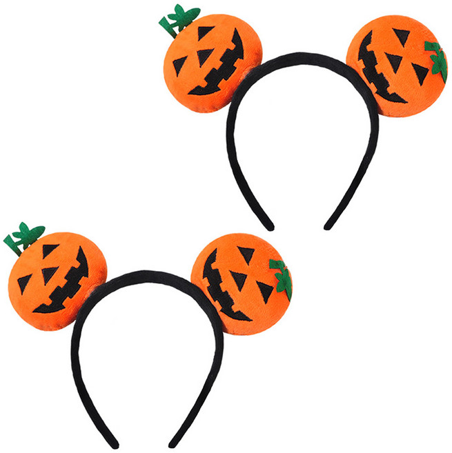 파티쇼 할로윈 호박 머리띠 B타입 대형, 혼합색상, 2개
