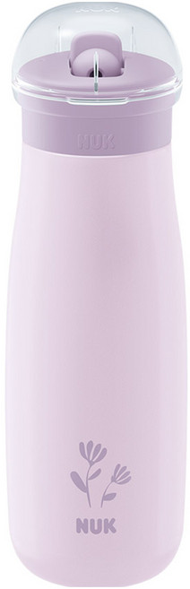 누크 유아용 미니미 Flip 2 in 1 빨대 & 드링킹 스파우트 콜드컵, 500ml, 1개, 퍼플