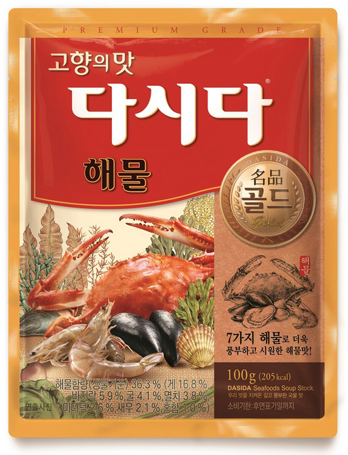 다시다 명품골드 해물 조미료, 100g, 1개