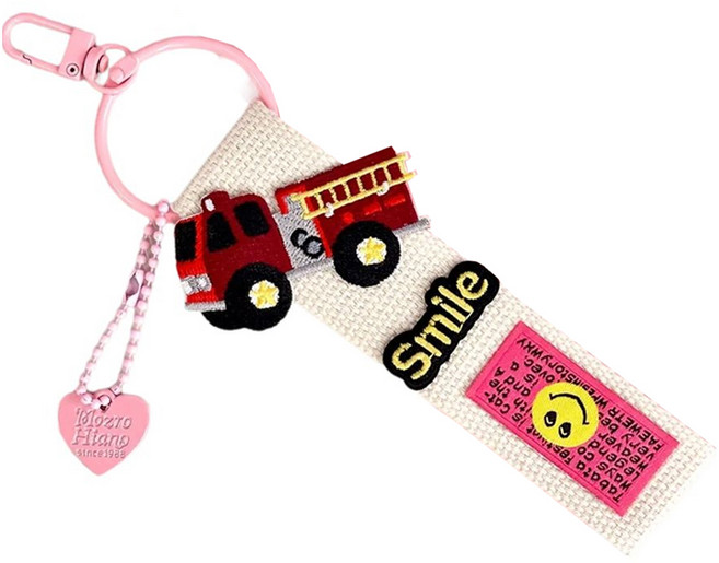 메르시밴드 에스케이아이앤디 삐용삐용 웨빙끈 키링, 핑크, 1개