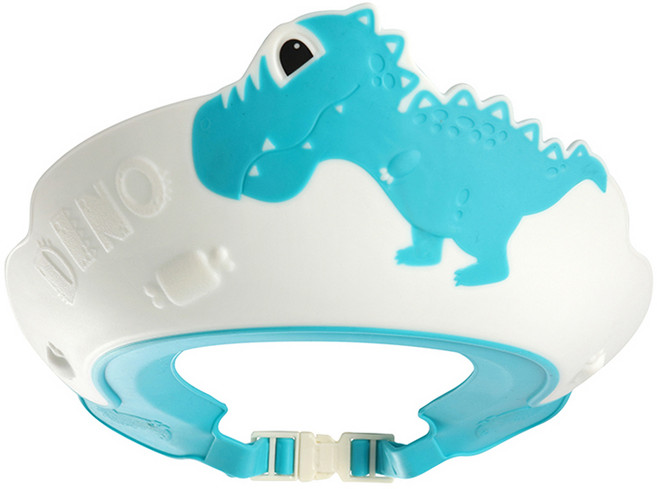 아기요미 유아용 요미 공룡 샴푸캡, 블루, 1개