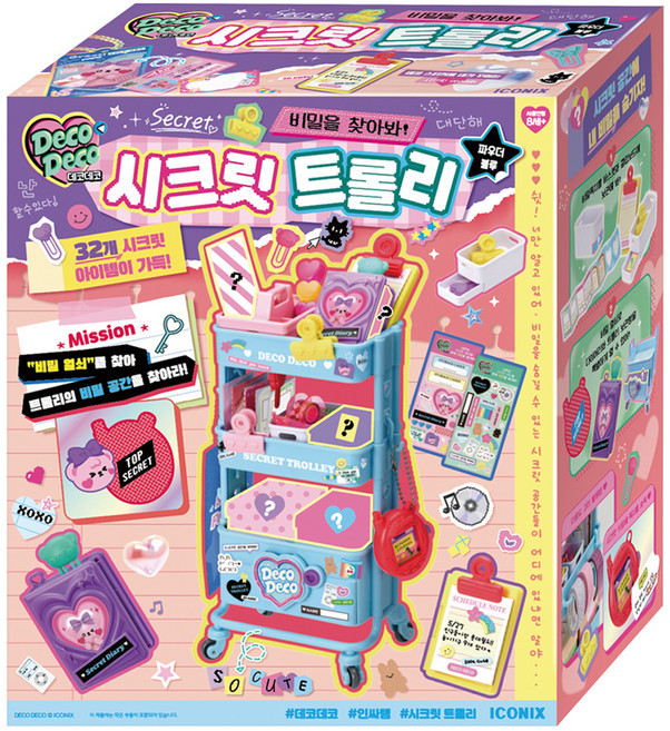 데코데코 시크릿 트롤리, 파우더블루, 1개