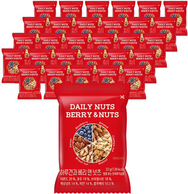 하루견과 베리앤넛츠, 22g, 30개