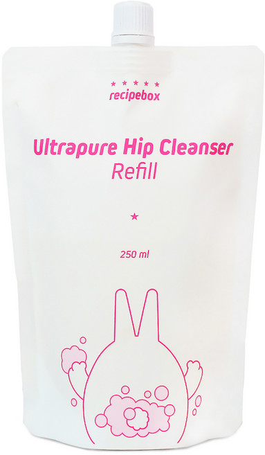 레시피박스 울트라퓨어 엉덩이 힙클렌저 리필 베리향, 250ml, 1개