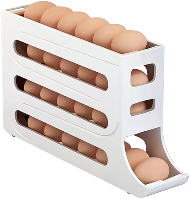 헬로키친 슬라이드 계란정리함, 화이트, 1개