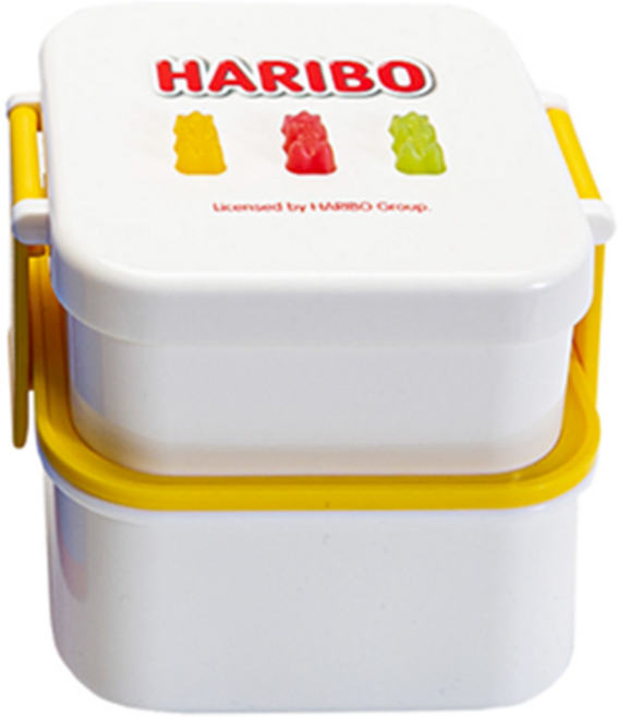 하리보 골드베렌 2단 런치박스, 옐로우, 1개