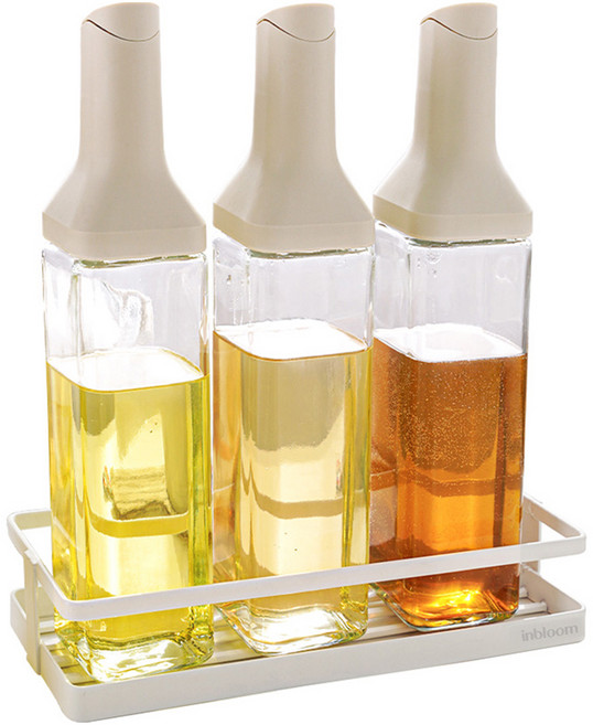 인블룸 오일병 500ml x 3p + 양념통 선반 1단 세트, 1세트