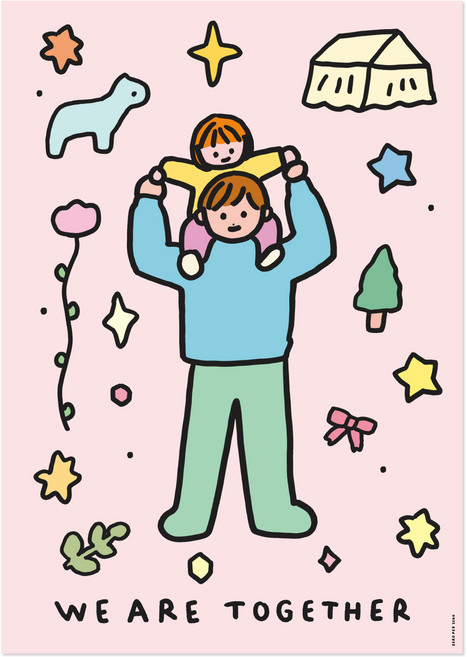 제로퍼제로 목마 핑크 투게더 A3포스터