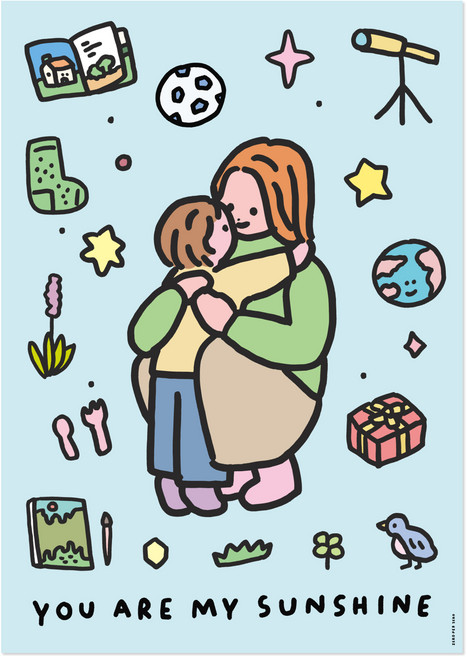 제로퍼제로 허그 라이트블루 선샤인 A3포스터