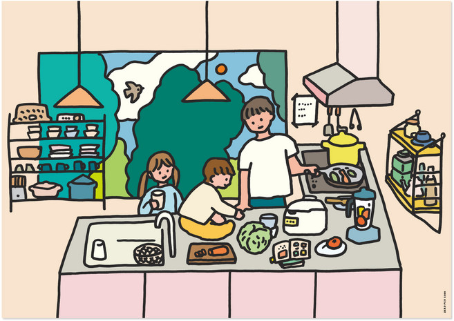 제로퍼제로 A3포스터 쿠킹2, 프레임없음