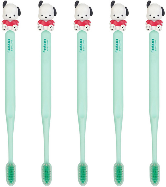 아텍스 산리오 캐릭터즈 피규어 칫솔, 포차코, 1개입, 5개