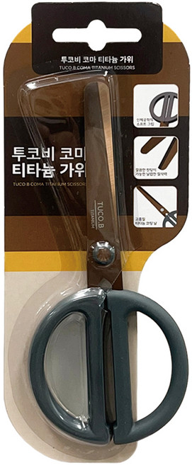 투코비 코마 고강도 티타늄 가위, 혼합색상, 1개