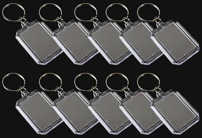 마다꾸미 투명 아크릴 액자 사진 열쇠고리 01 소형, 열쇠고리(단일색상), 10개