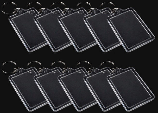 마다꾸미 투명 아크릴 액자 사진 열쇠고리 07 대형, 열쇠고리(단일색상), 10개
