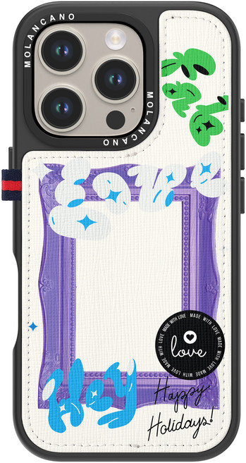 모란카노 시크릿 카드포켓 가죽 디자인 휴대폰 케이스