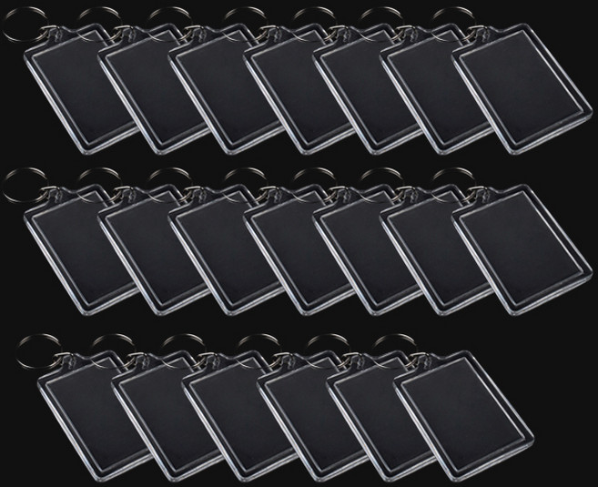 마다꾸미 투명 아크릴 액자 사진 열쇠고리 08 대형, 열쇠고리(단일색상), 20개