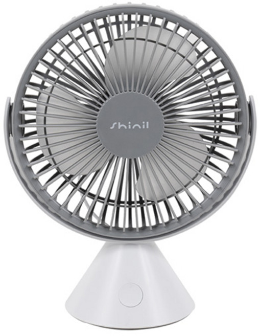 신일 BLDC 탁상용 C타입 충전 4000mAh 대용량 배터리 무선 선풍기, SIF-7N360KP, 백색 + 회색