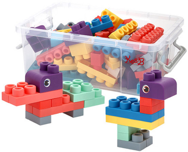 캐스비 튼튼 베베말랑 빌딩 블럭 100p 세트, 혼합색상, 1개
