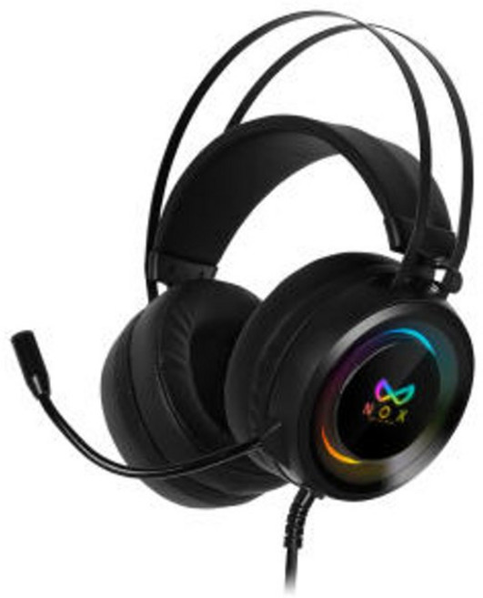 녹스게이밍기어 가상 7.1채널 RGB 게이밍 헤드셋, NX-502, 블랙