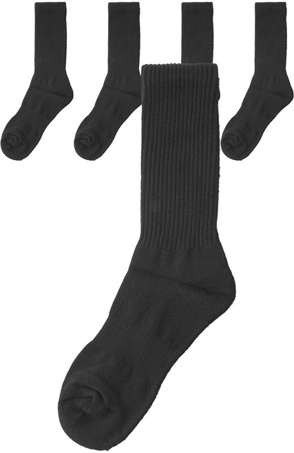 JAJU(자주) 남성용 액티브 서포트 크루 장목삭스 4켤레