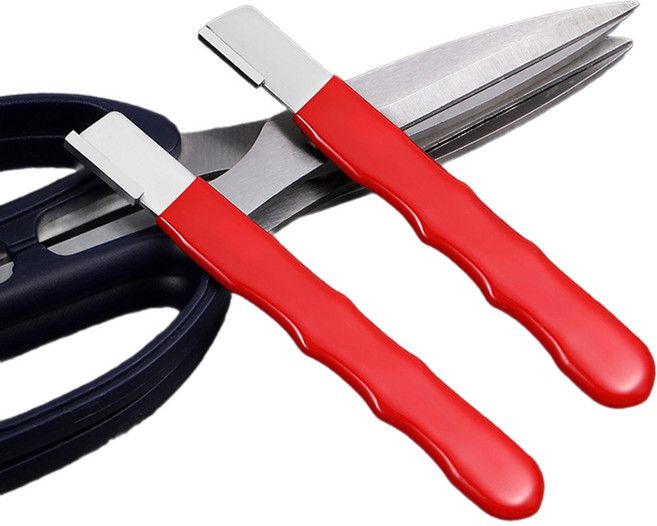 모나코올리브 셀프 가위 날 갈이, 레드, 2개