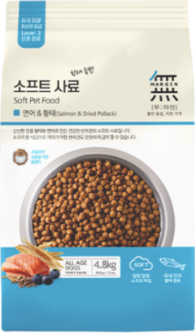 무마진 전연령 강아지 소프트사료, 연어+황태, 4.8kg, 1개