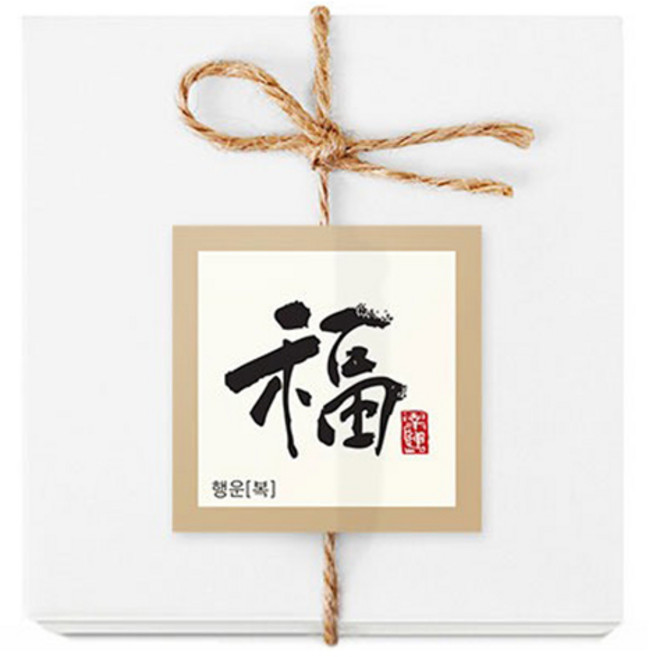 인디케이 붓글씨 행운복 전통 스티커, 혼합색상, 60개