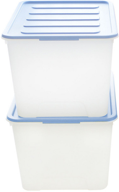 가쯔 국내 제조 멀티블럭 리빙박스, 블루, 2개