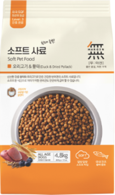무마진 전연령 강아지 소프트사료, 오리+황태, 4.8kg, 1개