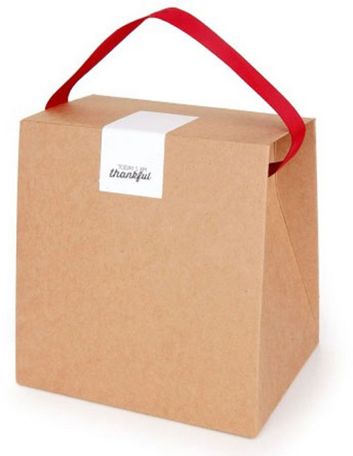 인디케이 사각 크라프트 끈상자, 혼합색상, 4개