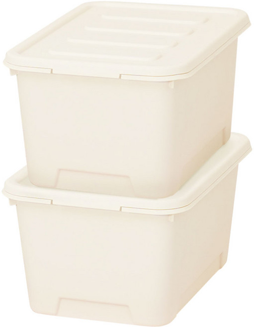 가쯔 국내 제조 마카롱 리빙박스, 아이보리, 100L, 2개