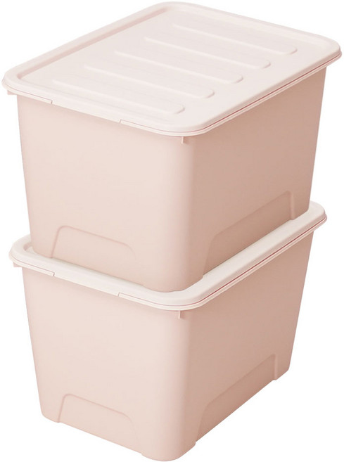 가쯔 국내 제조 마카롱 리빙박스, 인디핑크, 120L, 2개