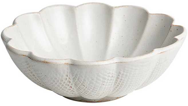 시노기 플라워 앞 시리얼 원형 볼 2호, 화이트, 1개