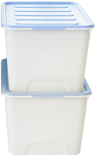 가쯔 국내 제조 멀티블럭 리빙박스, 블루, 2개