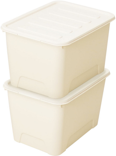 가쯔 국내 제조 마카롱 리빙박스, 아이보리, 120L, 2개