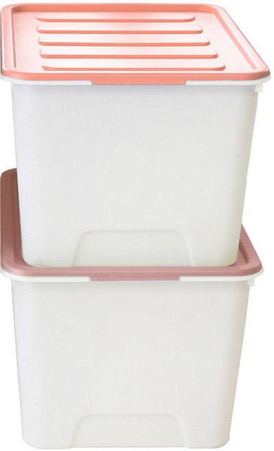 가쯔 국내 제조 멀티블럭 리빙박스, 레드, 2개