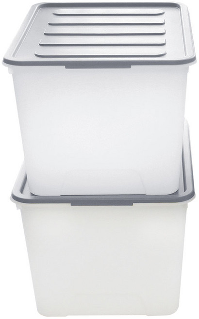 가쯔 국내 제조 멀티블럭 리빙박스, 그레이, 2개