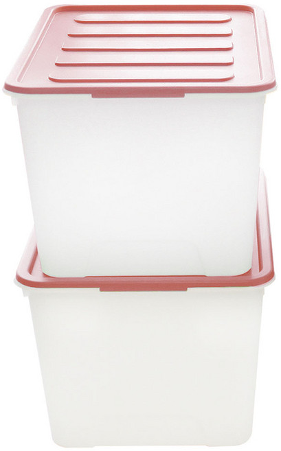 가쯔 국내 제조 멀티블럭 리빙박스, 레드, 2개