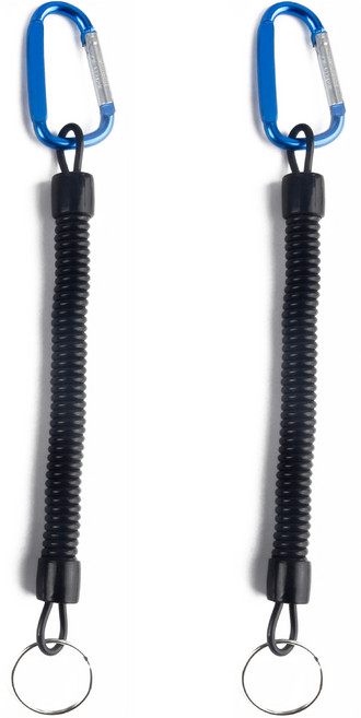 씨티컴퍼니 스프링줄 카라비너, 블루, 2개