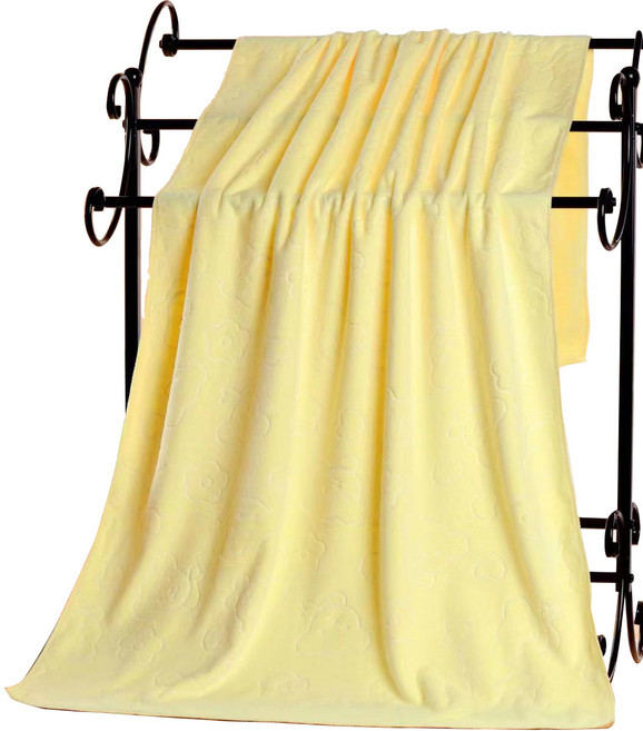 원이네 가성비 짱 바스타월 70 x 140 cm, 옐로우, 1개