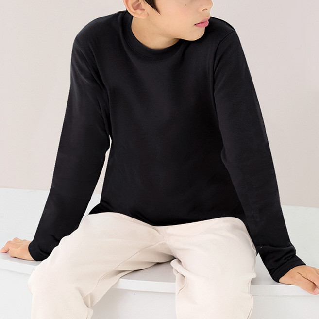 유니프랜드 아동용 베이직 긴팔 면 티셔츠