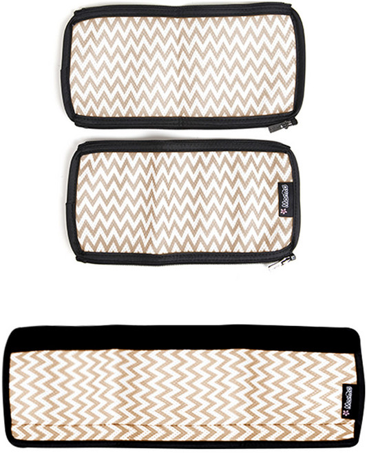 마니또 오이스터3 핸들커버 + 안전가드커버 세트, 지그재그베이지, 1세트