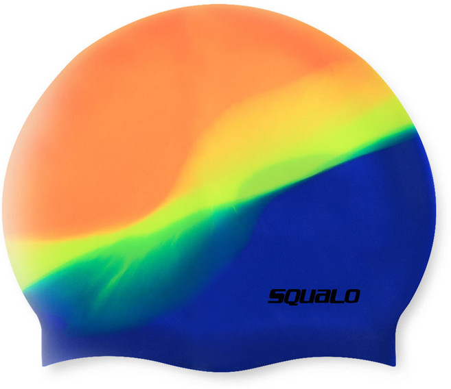 Squalo 矽膠泳帽 SC-200, 1個, 橘黃多色