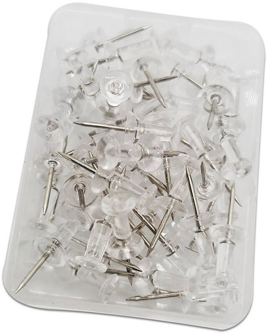 마다꾸미 압정 투명, 50개입, 1개