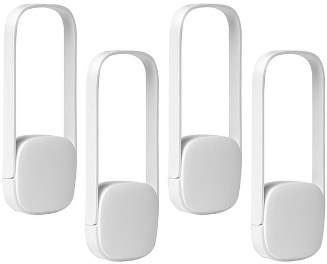 윈프라이스 접이식 클립형 다용도 걸이, 화이트, 4개