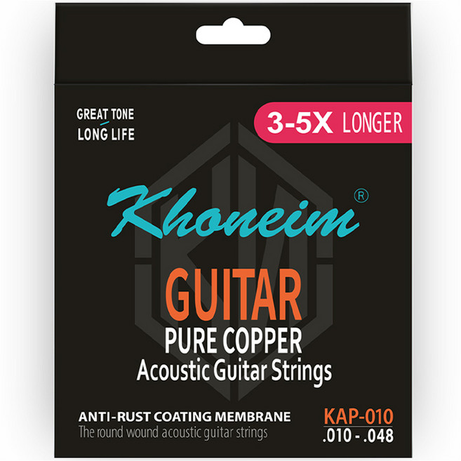 코네임 프리미엄 어쿠스틱 기타 스트링 현 6종 세트 4W277, KAP-010, 혼합색상, 1개