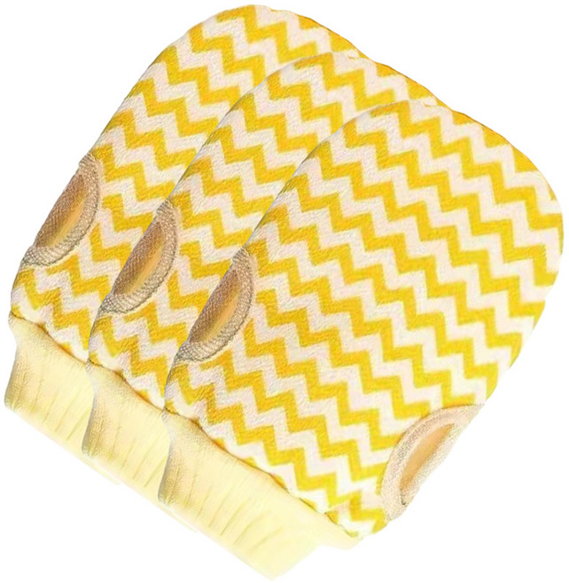 네스팅홈 벙어리 각질제거 때장갑, 옐로우, 1개입, 3개