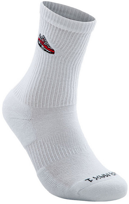 NIKE 耐吉 Everyday Plus 氣墊中筒襪 FQ0327-100, 顏色:白色/黑色 / 尺寸:M_24號, 1個