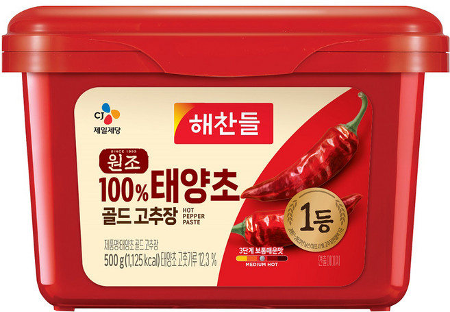 해찬들 태양초 골드 고추장, 500g, 1개